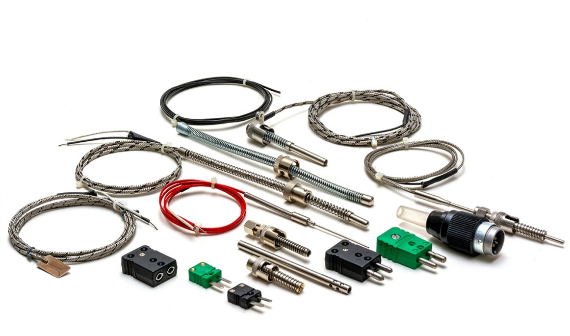A selection of thermocouples and temperature sensors manufactured by Hotset UK